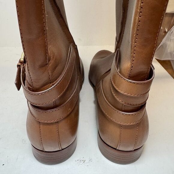 Ralph Lauren Womens 5.5 B Polo Tan Leather Knee High Riding Boots NIB IH1 - Picture 4 of 4